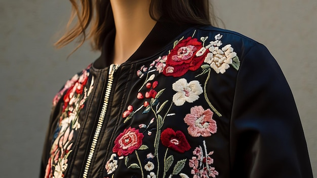 haftowane detale na bluzce